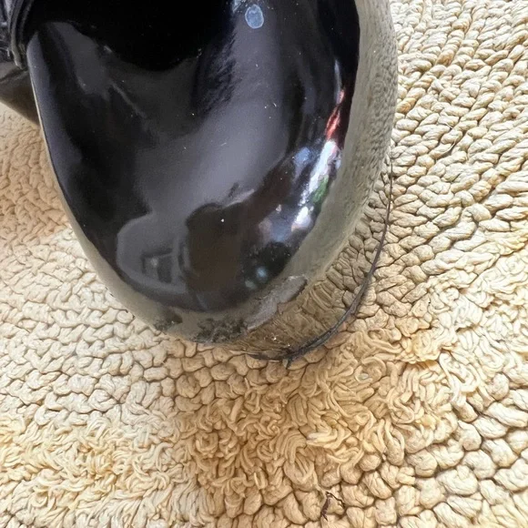 Pleaser Black Patent High-Heeled Boots - Picture 6 of 8